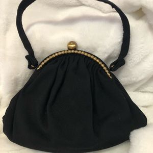 Vintage Black wool purse